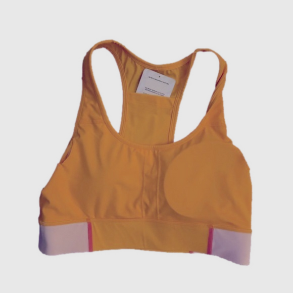 NWT Fabletics On the Go Medium Impact Bra | Afternoon Sun/Pink Buttercream | M | - Picture 4 of 7